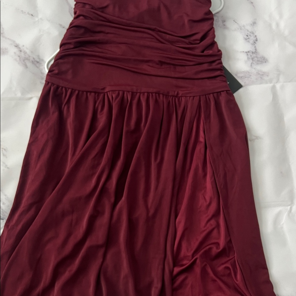 NWT White Fox Boutique Sweet Skies Burgundy Halter Maxi Dress -M but fits like S - Picture 8 of 13
